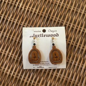 Myrtlewood Covered wagon earrings